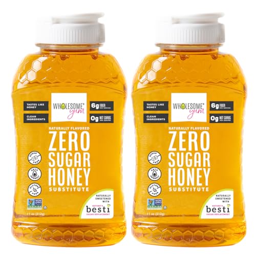 Wholesome Yum Zero Sugar Honey Substitute (2 Pack) - Natural Sugar Free Honey Alternative With Monk...