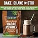 Organic Cacao Powder, Unsweetened, 8 oz (227 g) – Rich Dark Chocolate Flavor, Perfect for Baking, Smoothies & Hot Chocolate – Vegan, Keto, Paleo, Non-GMO & Gluten-Free Cocoa Powder