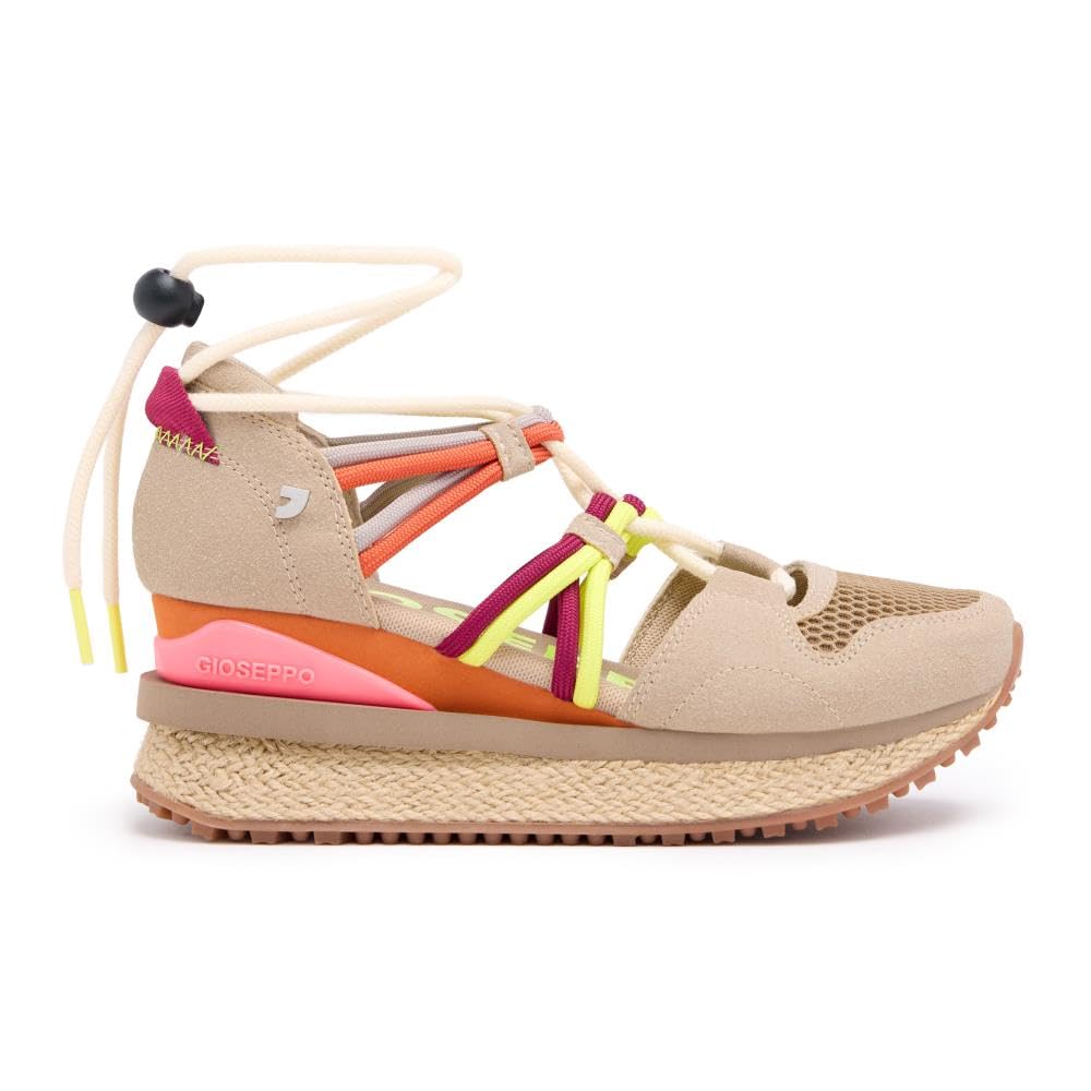 Sneakers Beige Tipo Espadrille con cuña para Mujer Tulare