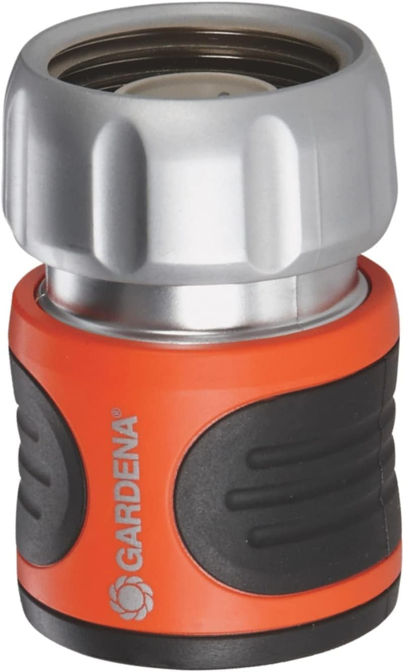 GARDENA Metal Alloy Hose Connector with Water Stop