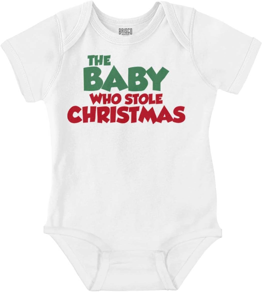 Brisco Brands Xmas Babies Who Stole Christmas Baby Romper Boys or Girls