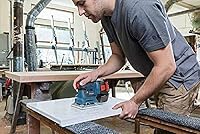 Bosch Professional 18V System Akku Schwingschleifer GSS 18V-10 (inkl. 2x 5.0Ah Akku + Ladegerät, 3x Schleifblatt G120, 3x Schleifplatte, 1x Stanzwerkzeug, 1x Schraubendreher, L-BOXX) – Ansicht 3