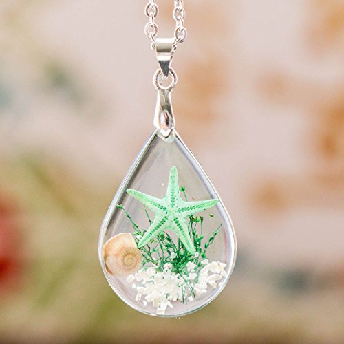 Simsly Fashion Necklace Starfish Pendant Drop Handmade Necklaces Chains Jewelry for Women and Girls