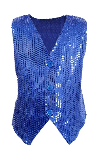 Carnavalife Sequin Vest for Boys, Girls, Hip Hop Vest Costume Children's Party Dance Event Celebration 1-12 Years (FR/ES, Age, 7 Years, Regular, Blue) Carnavalife Sequin Vest for Boys, Girls, Hip Hop Vest Costume Children's Party Dance Event Celebration 1-12 Years (FR/ES, Age, 7 Years, Regular, Blue)