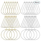 48 Pcs Earrings Beading Hoop Earring Pendants Earring Findings Teardrop Earring Triangle Earring Rou