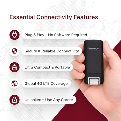 Image of Inseego USB8 Global USB Modem - Portable Unlocked Mobile 4G LTE Modem, High-Speed LTE Performance up to 480 Mbps, for Business Travelers and First Responders