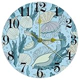 Senza ticchettio. Lancetta dei secondi silenziosa, nessun ticchettio per garantire un buon sonno o ambiente di lavoro. Un attacco integrato nella parte posteriore dell'orologio significa che può essere facilmente appeso a un chiodo o a un gancio.