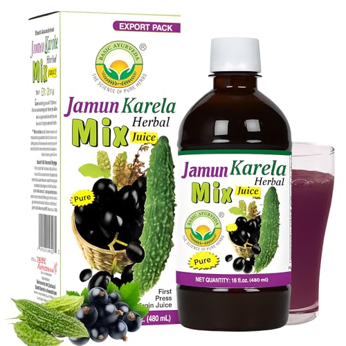 BASIC AYURVEDA Jamun Karela Herbal Juice 16.23oz