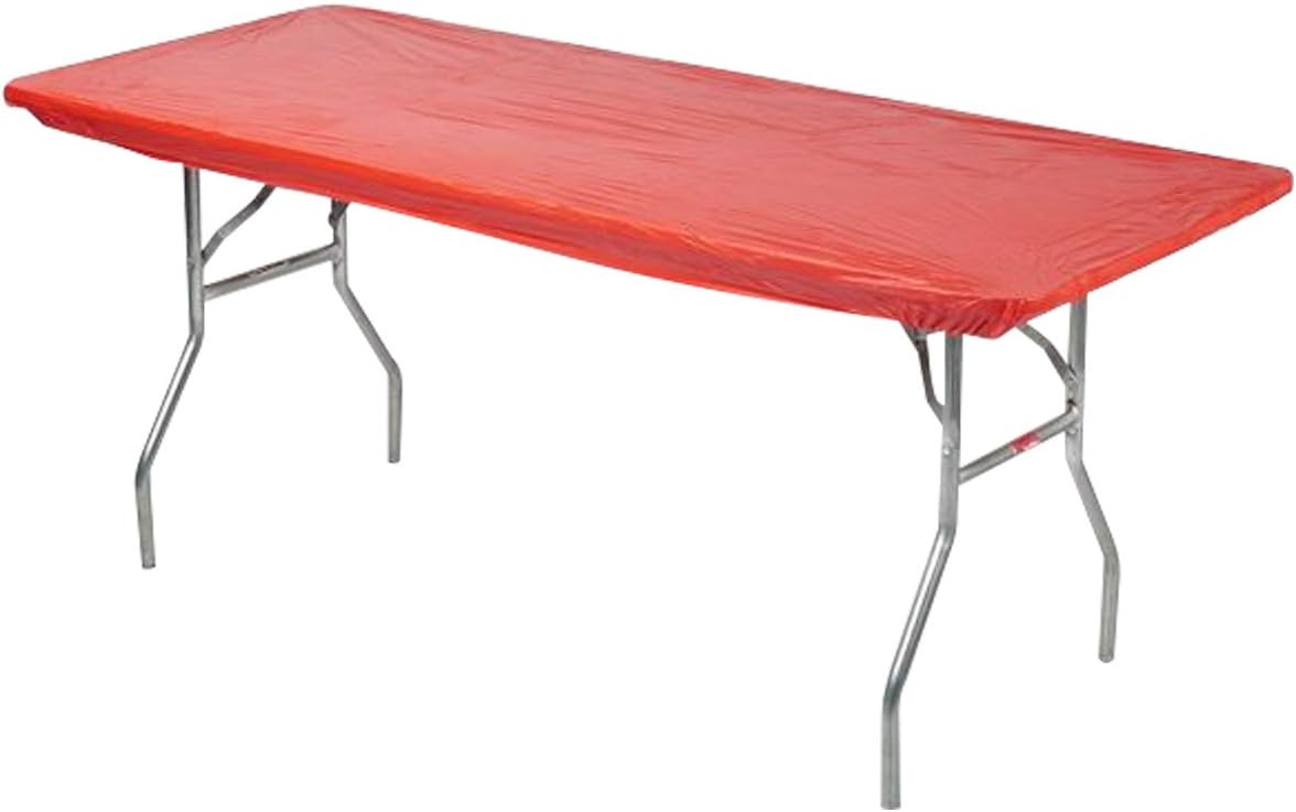 Kwik Covers 30" x 72" Red Fitted Table Cover - Single