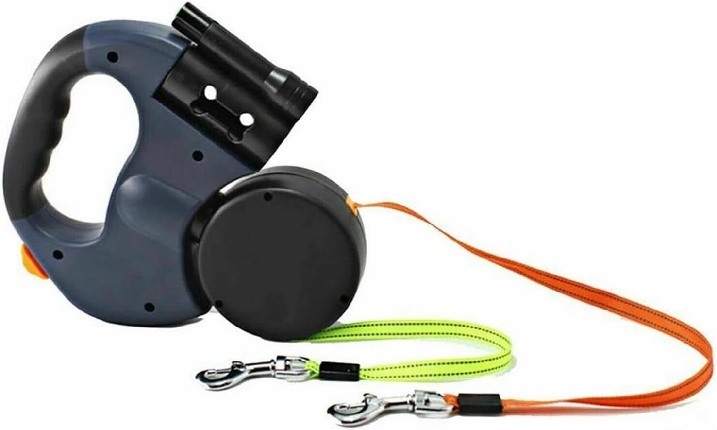 M.J COMFY-LIFE Double Retractable Dog Lead 3m — Dual Dog Lead Retractable Leash, Tangle-Free Nylon Leads with Comfortable Non-Slip Handle for Walking Two Dogs