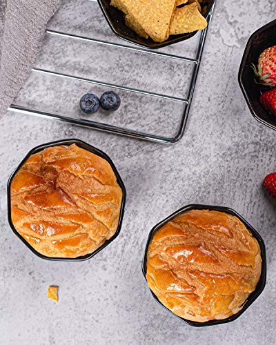 Delling 6 OZ Souffle Dishes Set - Ceramic Black Souffle Dish - Dessert/Snack Bowls for Kitchen, Souffle, Pudding, Creme Brulee, Ice Cream, Snack - Bowls Set of 6 Oven Safe - Image 6