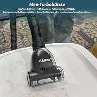 Akitas C5 Turbo Beutelstaubsauger mit Beutel, Deutscher Wessel-Werk Bodenkopf & Turbo-Tierhaarbürste，850W Starke Saugleistung, 9 m Aktionsradius, kompakt & leicht – Ansicht 6