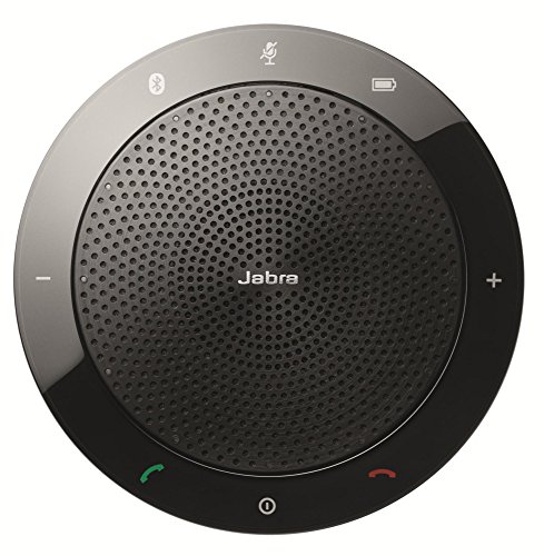 Jabra Speak 510+ Speaker Phone - Microsoft Certified Portable Conference Speaker with Bluetooth Adapter and USB - Connect with Laptops, Smartphones and Tablets, Black