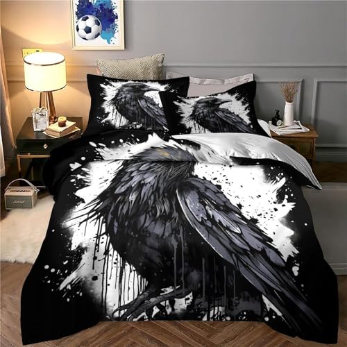 Parure de lit microfibre résistante RavenDesign au tissage effet 3D ultra doux