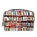 TIZORAX Kosmetiktasche für Bücher, Regal, Make-up, Kulturbeutel für Damen, Hautpflege, Kosmetik, praktische Tasche mit Reißverschluss