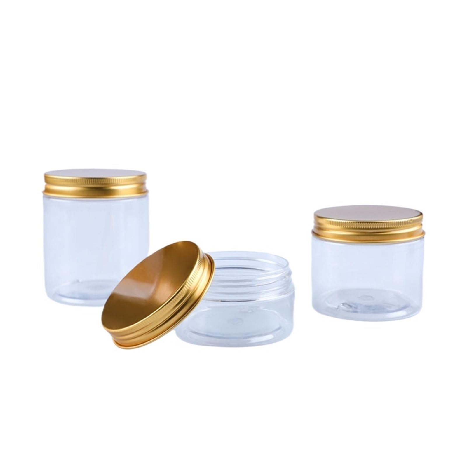 Face cream dispensing jar 20pcs Empty Cream Jar Transparent Cosmetic Container Lid Storage Makeup Bottle(Color5,40pcs,120ml)