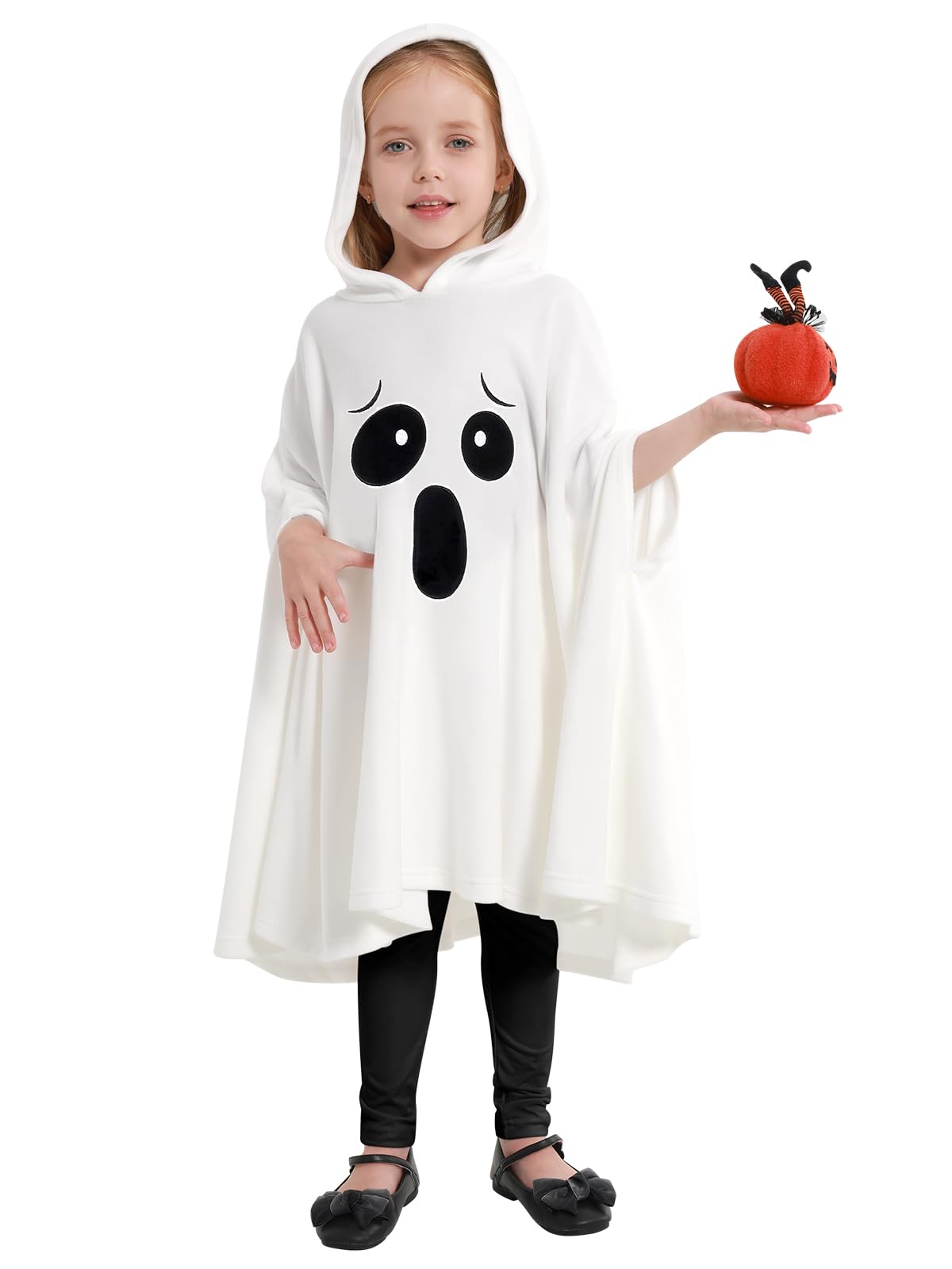 URMAGIC 1-6T Toddler Kids 2Pcs Halloween Ghost Costumes White Cloak With Pant Boys Girls Cosplay Party Fancy Dress Cloak Costume Halloween Outfits