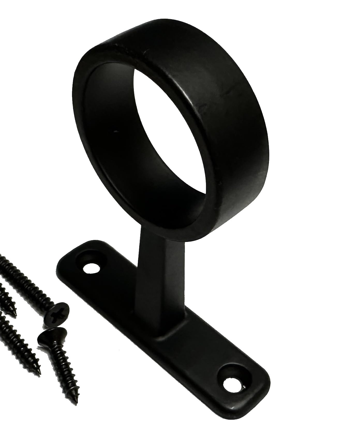 Desunia Die-Cast Mid Hanger for Black Round Closet Rod | 32mm Diameter | 1 Pack