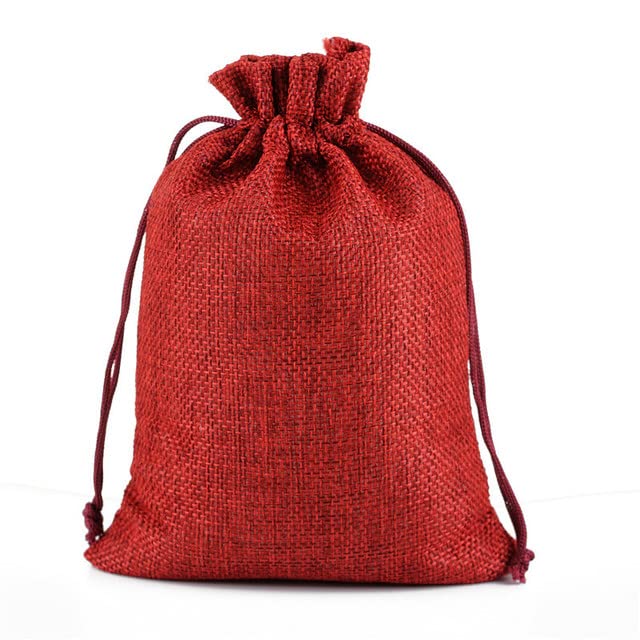 50 sztuk/partia 7 x 9 10 x 14 13 x 18 17 x 23 cm naturalna torba jutowa opakowanie biżuterii torby ze sznurkiem torby ślubne torby na cukierki świąteczne torby na prezenty