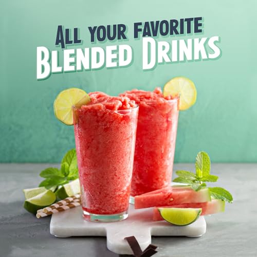 Image of Nostalgia Retro 40-Ounce Frozen Beverage Station - Slushie Machine and Ice Shaver with Automatic Mixing for Soda, Cocktails and Margaritas - Easy & Safe Use - Aqua