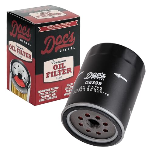 Doc's Diesel Oil Filter D5399 | Compatible with Chevrolet/GMC 6.6L Duramax 2500HD, 3500HD 2001-2019 | Replaces PF2232