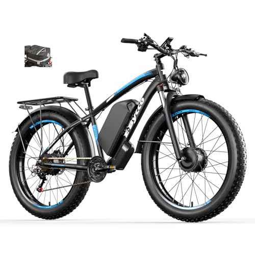 E·Bycco Electric Bike for Adults, 51.1V 25Ah Battery, 32KM/H Ebike, 24"*4.0 Fat Tire E-Bike