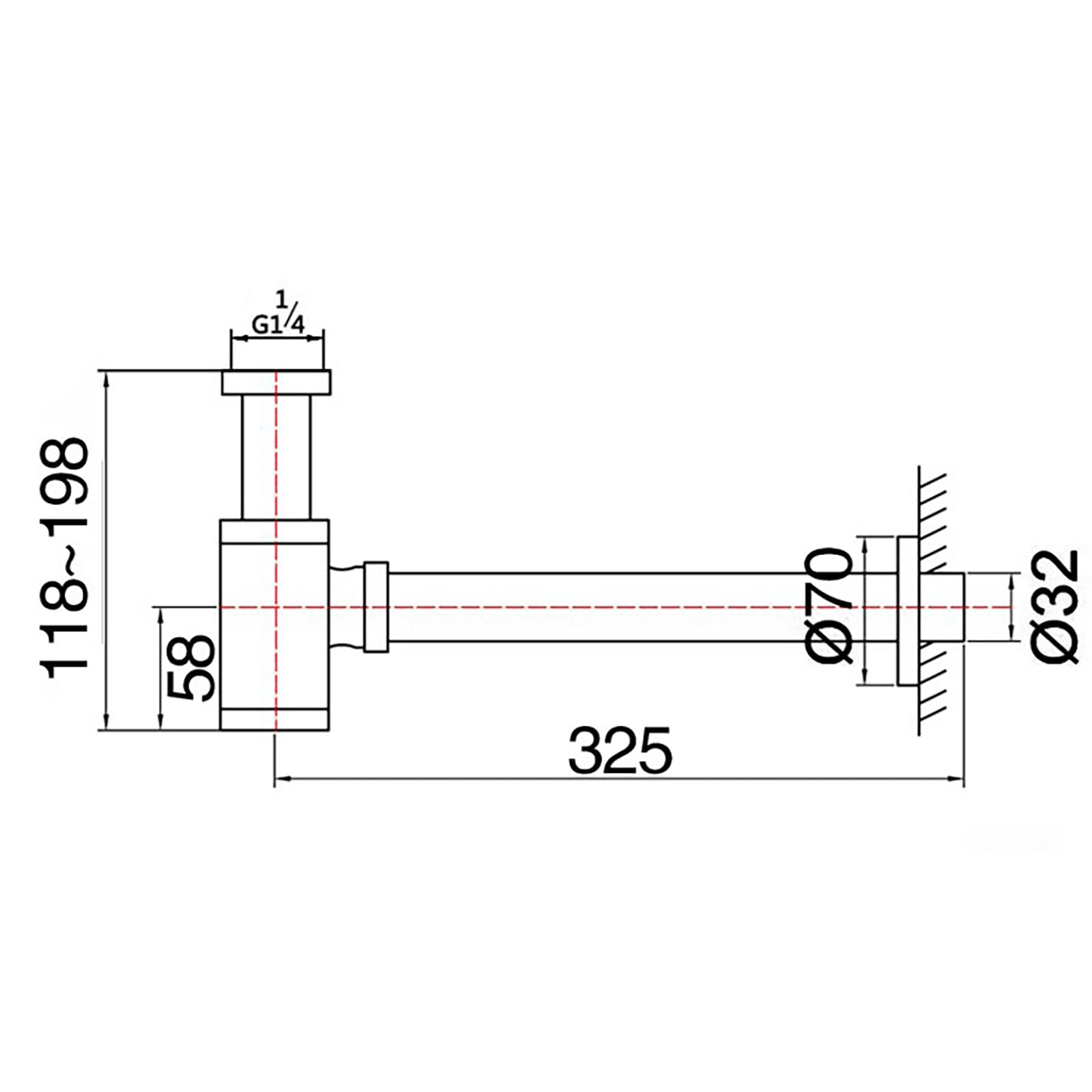 Syphon Waschbecken mit Pop Up Ablaufventil und Überlauf,Reinigungsöffnung,Geruchsverschluss Weißer Waschtisch Siphon für Badezimmer Küchenspüle,1 1/4″