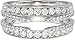 Purvika Jewels 14K White Gold Plated Round Cut White Diamond Enhancer Guard Wrap Engagement Wedding Ring, 2.00 Ct, 925 Sterling Silver, for Women (white, 8)