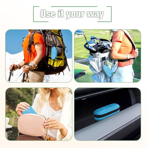 Image of Bukere Sunglasses Case, Hard Shockproof Glasses Case with Secure Strap & Carabiner Hook, Eyeglasses Storage Organizer