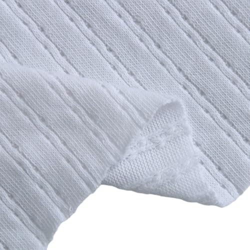 Tissu tricoté en coton jacquard haut de gamme au mètre pour couture élégante