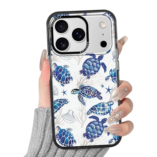 Jumkook Summer Phone Case Transparent for iPhone 17 Pro 6.3", Ocean Collage Turtle Pattern Cover Clear, Aesthetic Flower Seashell Design for Girls Women, Soft TPU Protection for iPhone17 Pro, Starfish