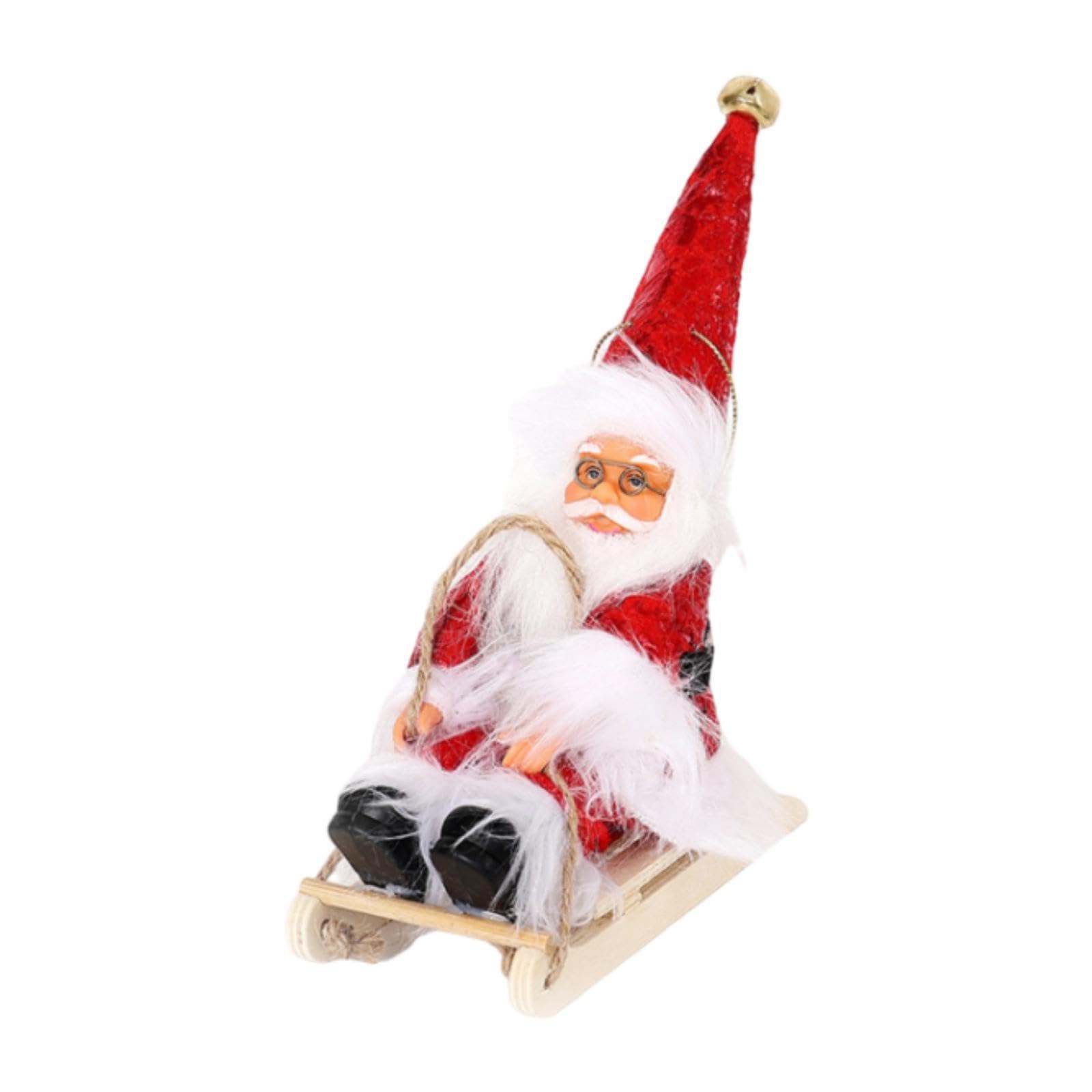PIXZCSA Christmas Santa Claus Figurine Whimsical Decor Piece For Merry Holiday Santa Claus Figure Is Full Of Christmas Charm And Would Jolly Addition To, Red, 6.5x13.5x19cm