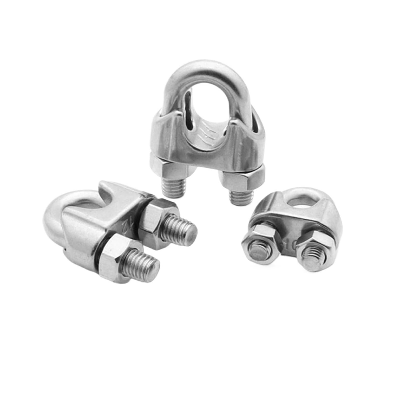 Abrazadera para Cable metálico, Abrazadera de Cable Tipo U de Acero Inoxidable 304 for Cables de Acero, Varios tamaños(M18)