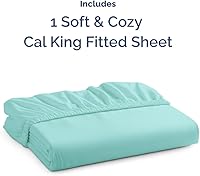 Vista 322 de King Fitted Bed Sheet - Bottom Single Fitted Sheet Only - Ultra-Soft Hotel Luxury Bedding w/ 8-16 Inch Deep Pockets - Breathable, Cooling & Wrinkle