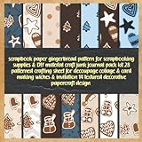  scrapbook paper gingerbread pattern for scrapbooking supplies & DIY material craft junk journal pack kit 28 patterned crafting sheet for decoupage ... 14 textured decorative papercraft design