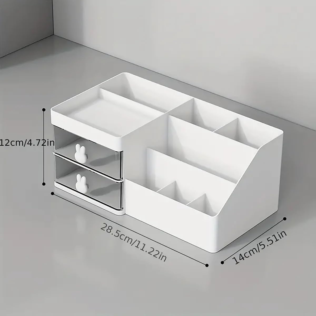 Make-up-Organizer 2-stöckig – Vielseitiger Kosmetik-Organizer Für Badezimmer Oder Schminktisch, In Grau