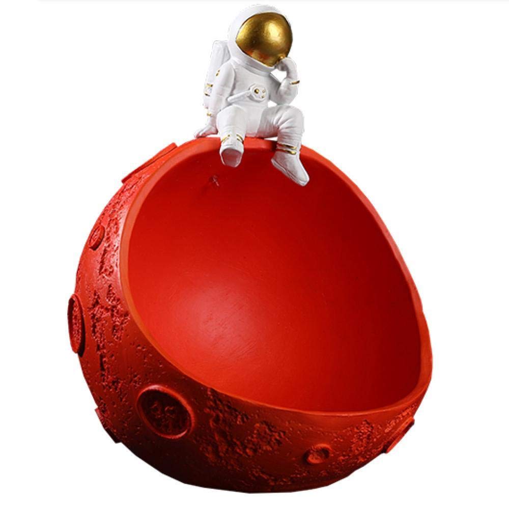 Esculturas Mini Estatua Decoración del Hogar Estilo Aleatorio Acentos Modernos de Decoración del Hogar, Figuras Estatuas de Resina de Almacenamiento de Astronauta for Escultura de Cosmonauta Almacenam