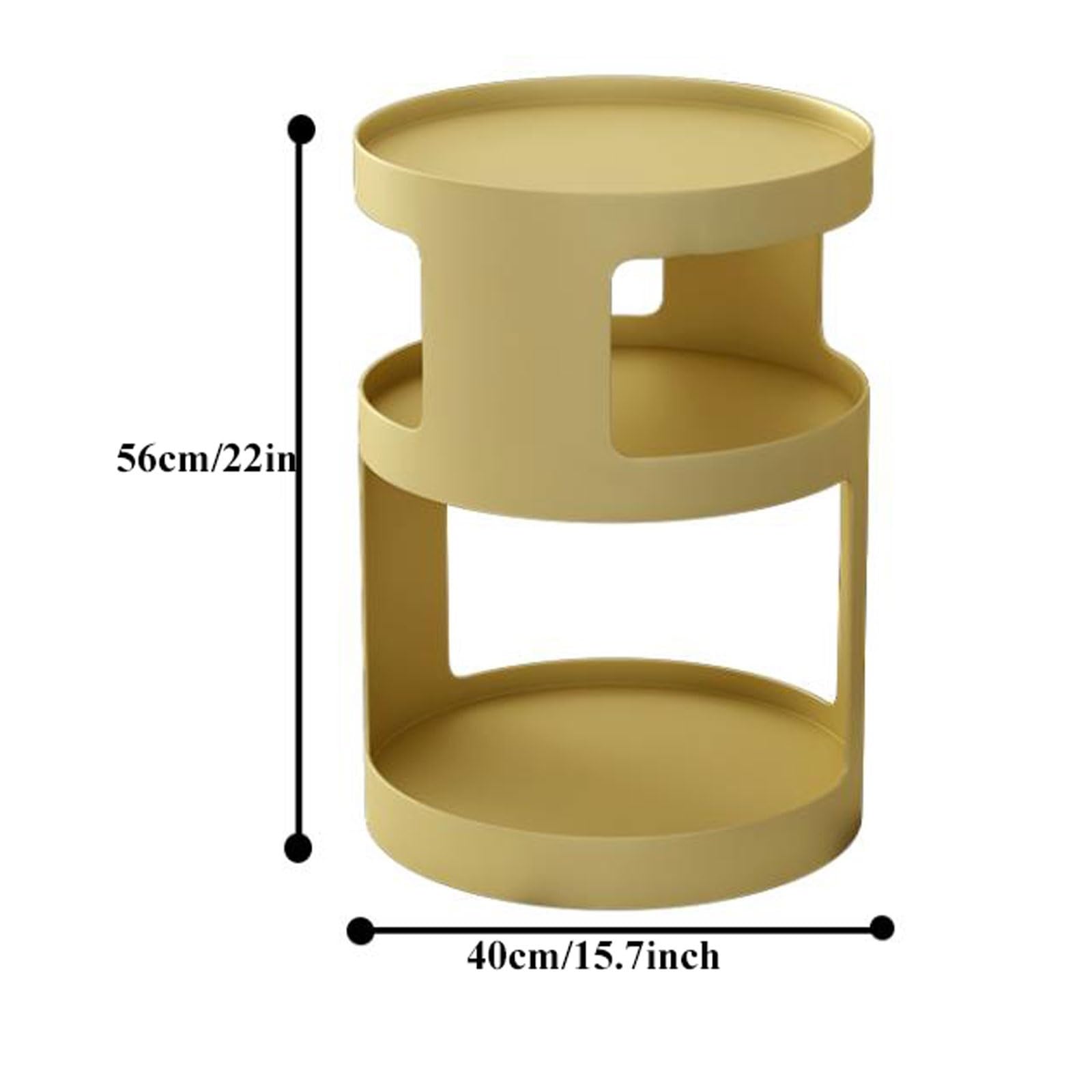 eexbz Sofa Metal Nightstand End Table with Open Storage, Side Sofa Table Accent Furniture for Living Room Bedroom, Small Coffee Table Cocktail Table Sofas for Living Room(Yellow)