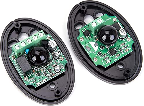 Xenocam Fotozellensensor für Toröffner Universal Infrarot Strahl Sensor Schieben Toröffner Zubehör 24V 1 Pair (Sender und Empfänger) Cover