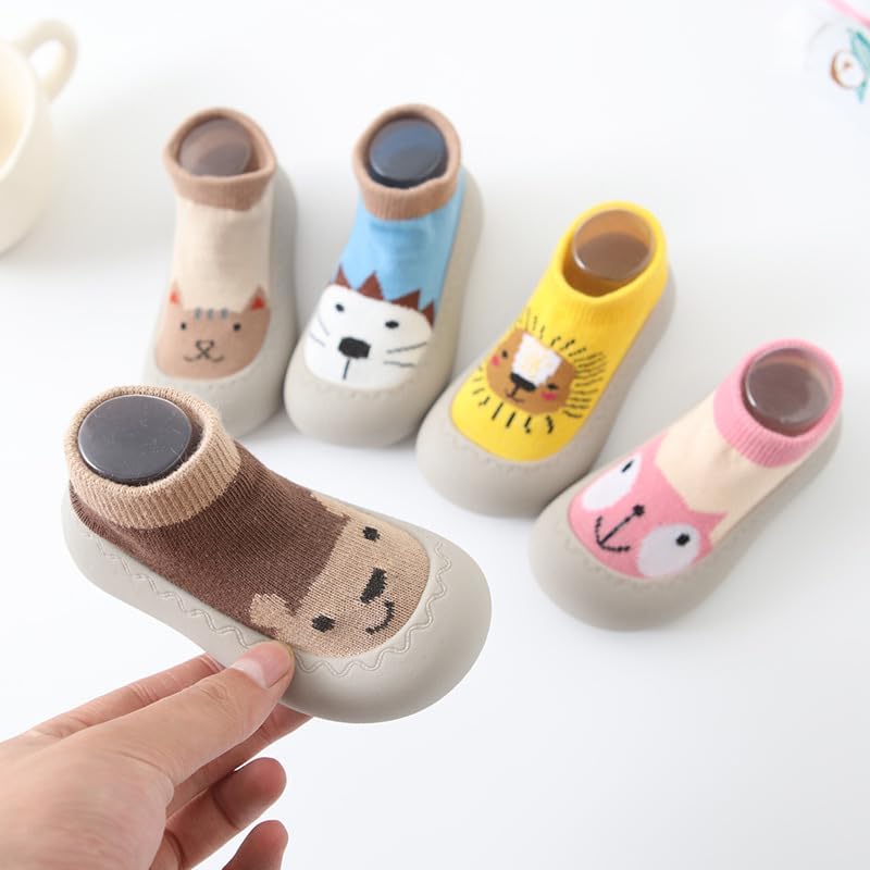 2 Pairs Baby Sock Shoes Infant Boys Girls Non Slip Shoes Slippers Toddler First Walking Shoes Slip-on Sneakers - Image 6