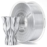 ELEGOO シルク PLAフィラメント 1.75mm 3Dプリンター用フィラメント 寸法精度±0.02mm ほとんどのFDMプリンターに対応 (1KG/スプール 2.2 lbs) シルクシルバーグレー