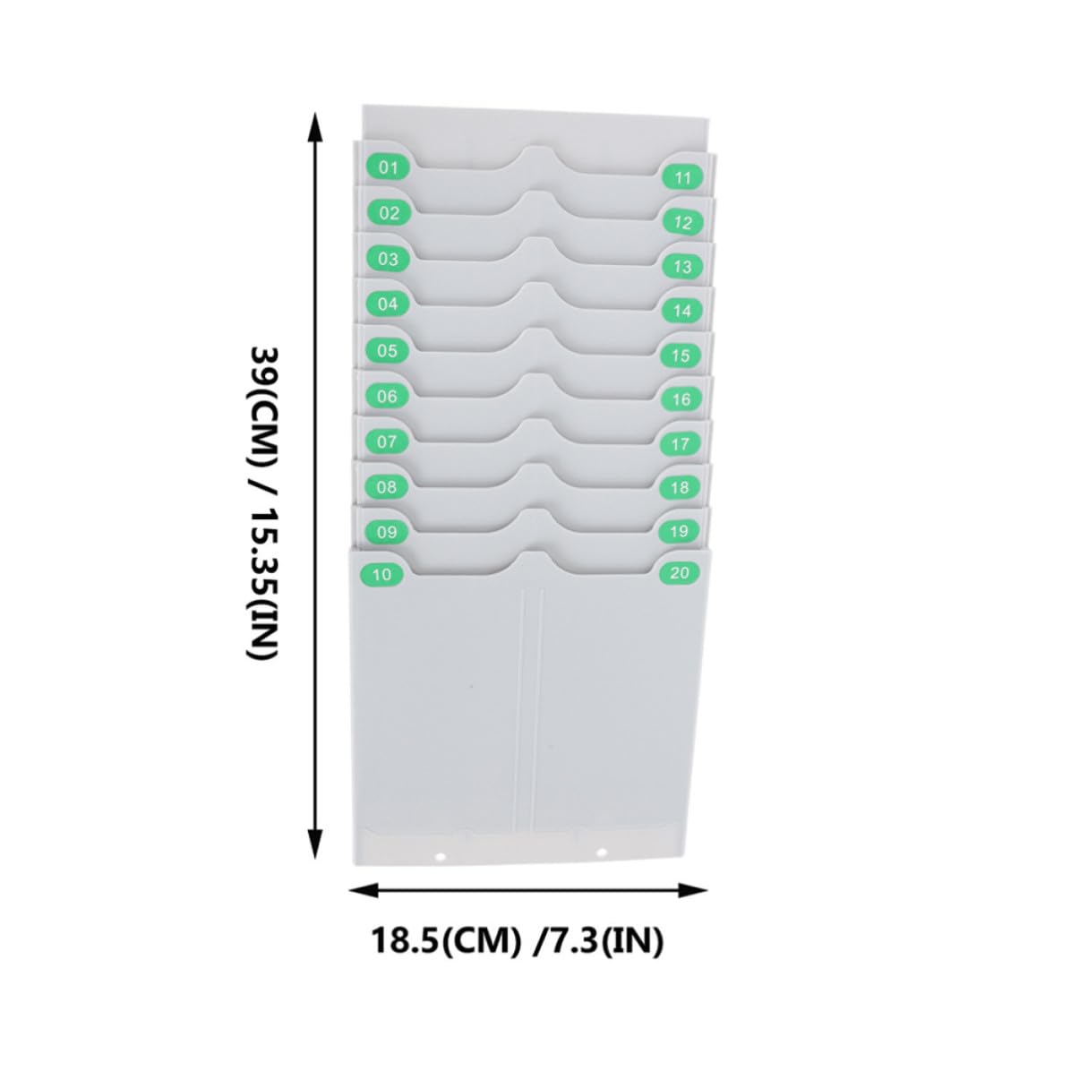 ifundom Présentoir de Cartes de Présence en Plastique 20 Pochettes, Rack Extensible Léger et Pratique pour Bureau et Usine