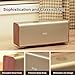 DOSS SoundBox Ultra Bluetooth Speaker with 2.1 Channel Audio, 80W Superior Sound with Deep Bass, Two DSP Technologies, 18H Playtime, BT 5.3, Wireless for Home, Office, Livingroom-Gold