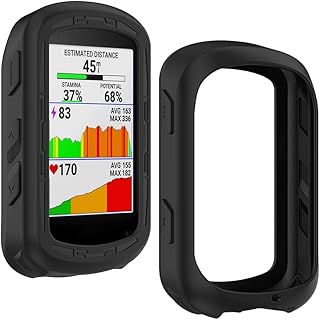 GEJEFA Case for Garmin Edge 540/Garmin Edge 840/Edge 840 Solar/Edge 540 Solar, Shock-Absorption Scratch Resistant Flexible Silicone Protective Case, Black