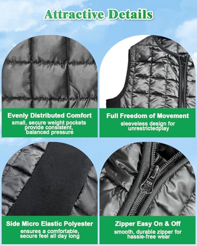 Image of Weight-ed Vest for Kids, Compression Vest for Children Sensory Support for School, Home, Weight-ed Vests for Comfort Breathable Warm Washable Play Study