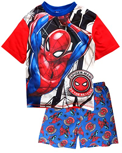 Marvel Spiderman Ensemble pyjama court pour garçon, Rouge, 5-6 Years