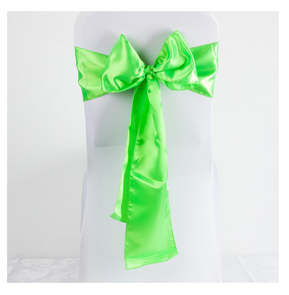 Satin Chair Bows 17 x 275 cm Wedding Decoration Chair Sash Bow Ties Satin Sashes Chair Bows for Wedding Banquet Birthday Party Hotel Home