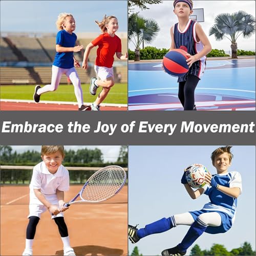 Jeffbaubl 2 Pack Boys Compression Pants,Compression Tights Sport Leggings,Quick Dry Base Layer Pants for Football Basketball4