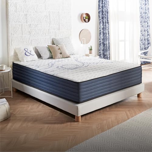 Naturalex   Colchón Viscoelástico 135x190 cm   Altura 32 cm   PerfectDream   Espuma Ultra Transpirable MemoFeel V30 + Blue Látex   Firme   Máximo Comfort   Hipoalergénico   Reversible