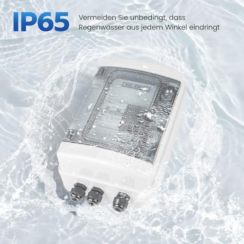 WSPIHO 40A 1000V DC Trennschalter PV Anlage und überspannungsschutz PV für Blitzschutz,Photovoltaik Leitungsschutzschalter Einspeisesteckdose Balkonkraftwerk (1 String)